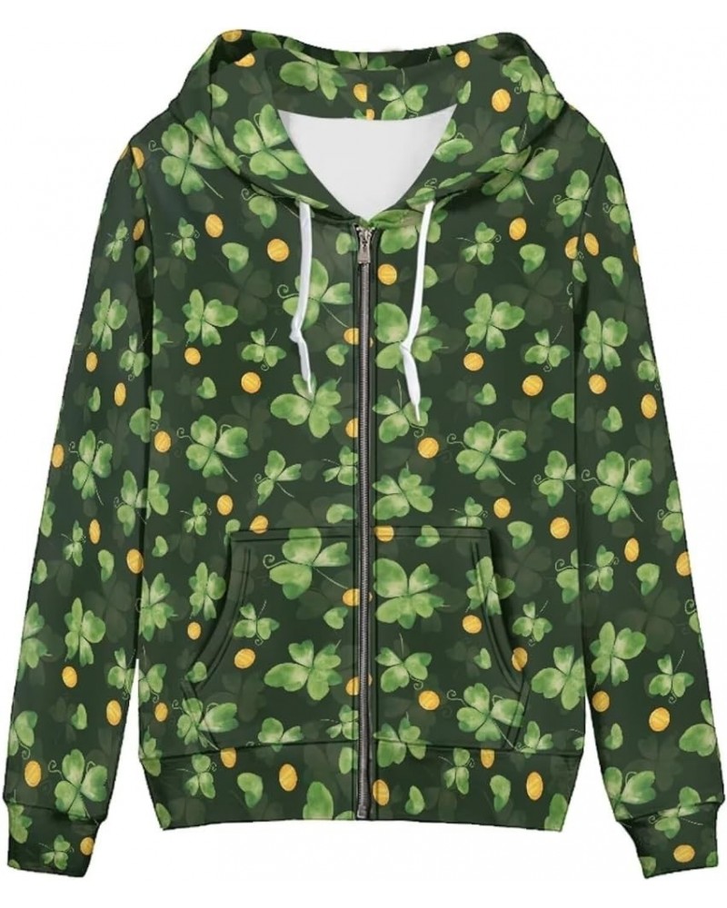 Women Long Sleeve Zip-Up Hoodie Jacket Sweatshirt Coat St Patricks Day 15 $21.42 Jackets