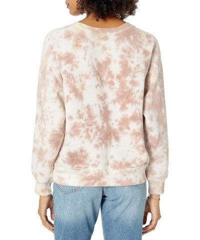 Women's Caroline Raglan Long-Sleeve Fleece Sweatshirt Wheat Tie Dye $19.27 Others