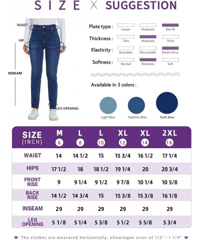 Jeans for Women High Waist, Skinny Stretchy Jeans Slim Fit Leg Pants with Pockets Tummy Control Butt Lift 676-dark Blue $19.7...