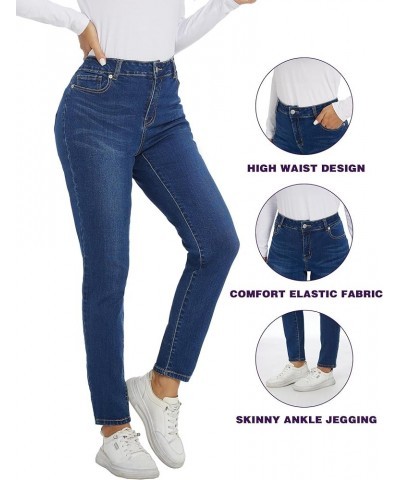 Jeans for Women High Waist, Skinny Stretchy Jeans Slim Fit Leg Pants with Pockets Tummy Control Butt Lift 676-dark Blue $19.7...