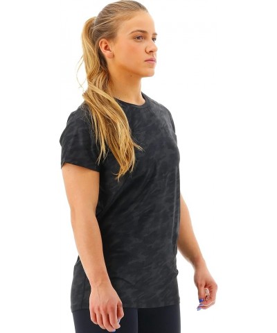 Women's Airtec Performance Short Sleeve Sport Tee X-Large Black Camo $20.80 Activewear