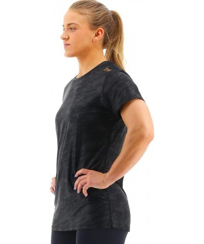 Women's Airtec Performance Short Sleeve Sport Tee X-Large Black Camo $20.80 Activewear