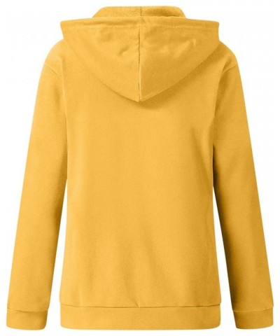 Womens Zip Up Hoodies 2023 Fall Fashion Y2K Sweatshirts Casual Long Sleeve Loose Fit Track Jackets With Pockets A09-yellow $6...