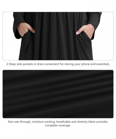 Plus Size Dresses Long Sleeve for Women| Plus Size Maxi Dress with Pockets |Plus Size Casual Floral Dress Black-1 $19.35 Dresses