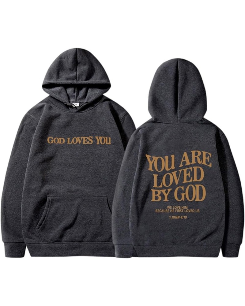 Women's Christian Hoodies Jesus Faith Oversized Sweatshirts Women Men Jesus Loves You Pullover Tops Streetwear Y2K Clothes A2...