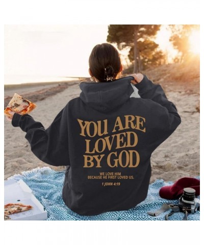 Women's Christian Hoodies Jesus Faith Oversized Sweatshirts Women Men Jesus Loves You Pullover Tops Streetwear Y2K Clothes A2...