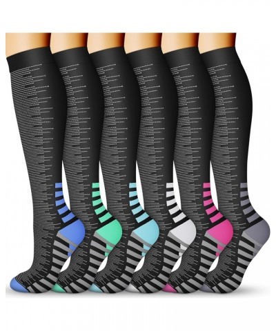 Compression Socks for Women & Men 15-20 mmHg, Best for Medical, Nursing, Running, Athletic, Varicose Veins, Travel 015 Red/Gr...