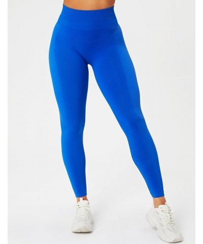 Workout Leggings for Women Seamless Scrunch Butt Liffting Tights High Waisted Gym Yoga Pants Sapphire $18.89 Activewear