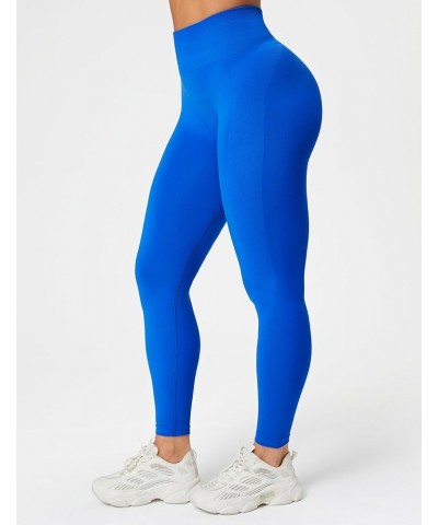 Workout Leggings for Women Seamless Scrunch Butt Liffting Tights High Waisted Gym Yoga Pants Sapphire $18.89 Activewear