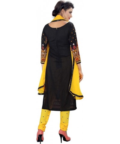 Indian Panjabi Style Patiala Salwar Suit of Crepe Fabric with Printed Dupatta for Women & Girls Grey-2 $24.29 Dresses