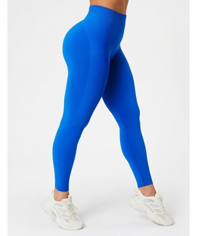 Workout Leggings for Women Seamless Scrunch Butt Liffting Tights High Waisted Gym Yoga Pants Sapphire $18.89 Activewear