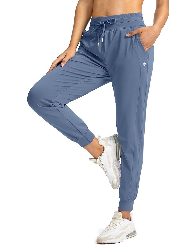 Women's Joggers Pants with Zipper Pockets High Waisted Athletic Tapered Sweatpants for Women Workout Lounge Slate Blue $19.23...