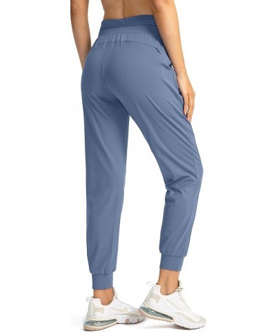 Women's Joggers Pants with Zipper Pockets High Waisted Athletic Tapered Sweatpants for Women Workout Lounge Slate Blue $19.23...