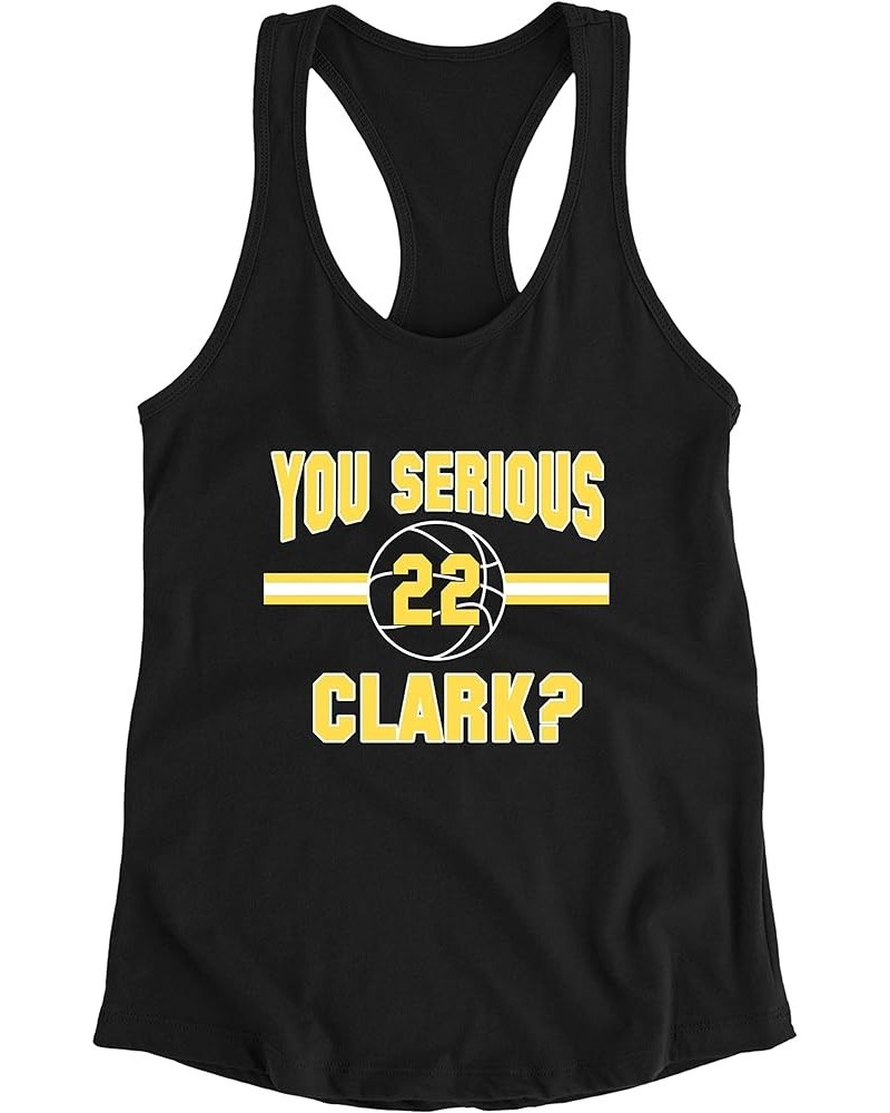 You Serious Clark? Women Fitted Sleeveless Tank Top T-Shirt Fitted Black $11.00 Tanks