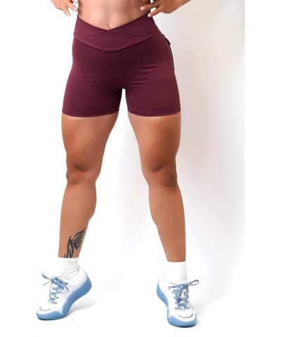 Womens Pocket Scrunch Butt Shorts Workout Booty Shorts Butt Lifting 1 Cherry $12.88 Activewear