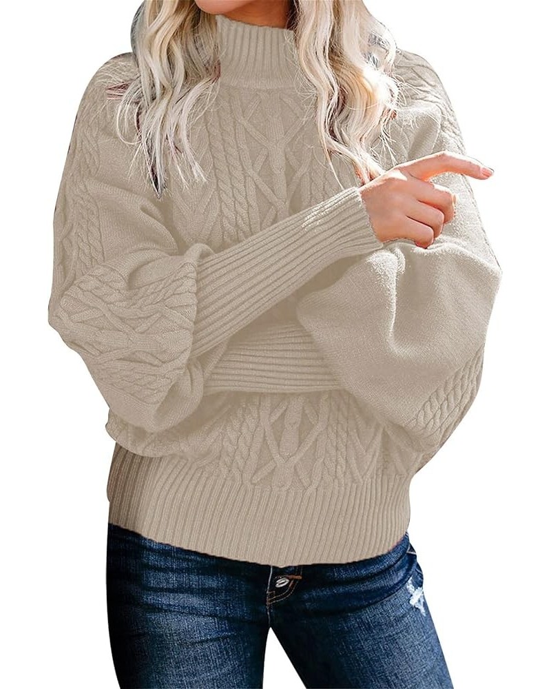 Womens Sweaters and Winter New Casual Loose Outerwear Pullover Round Neck Long Sleeve Women Plus Size Pullover F-beige $12.72...