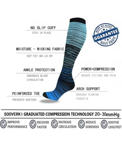 Graduated Copper Compression Socks for Men & Women Circulation 8 Pairs 15-20mmHg - Best for Running Athletic Cycling 10 Assor...