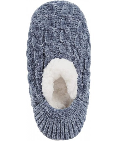 Women's Classic Cable Knit Chenille Non-Skid Slipper Ivory $14.89 Socks