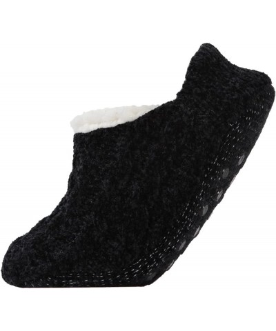 Women's Classic Cable Knit Chenille Non-Skid Slipper Ivory $14.89 Socks